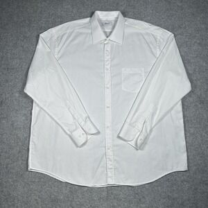 Brioni Button Down Shirt Men's‎ Size 5XL 50-1 White Italy Made Luxury Suit